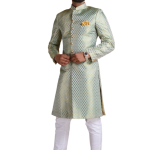 KimKhab Brocade Achkan - Buy Royal Green Golden | Jaipurio